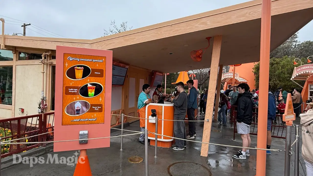 Cozy Cone Motel Snacks Ordering Kiosks in Cars Land