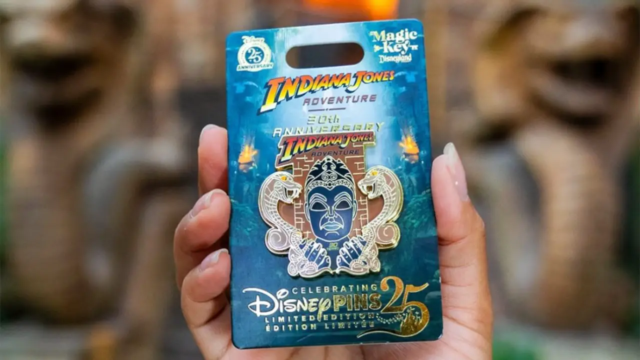 Indiana Jones Adventure 30th Anniversary Pin Available for Disneyland Magic Key Holders