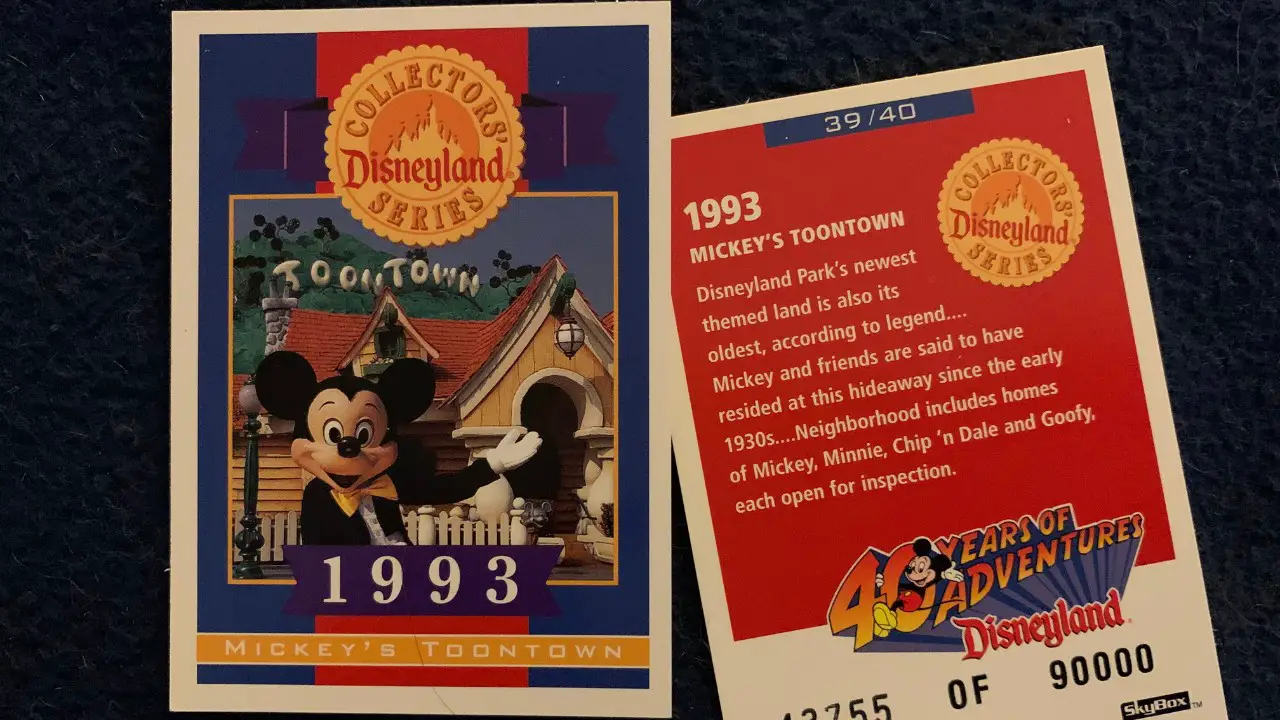 Mickey's Toontown 40 Years of Adventure Collectors Card