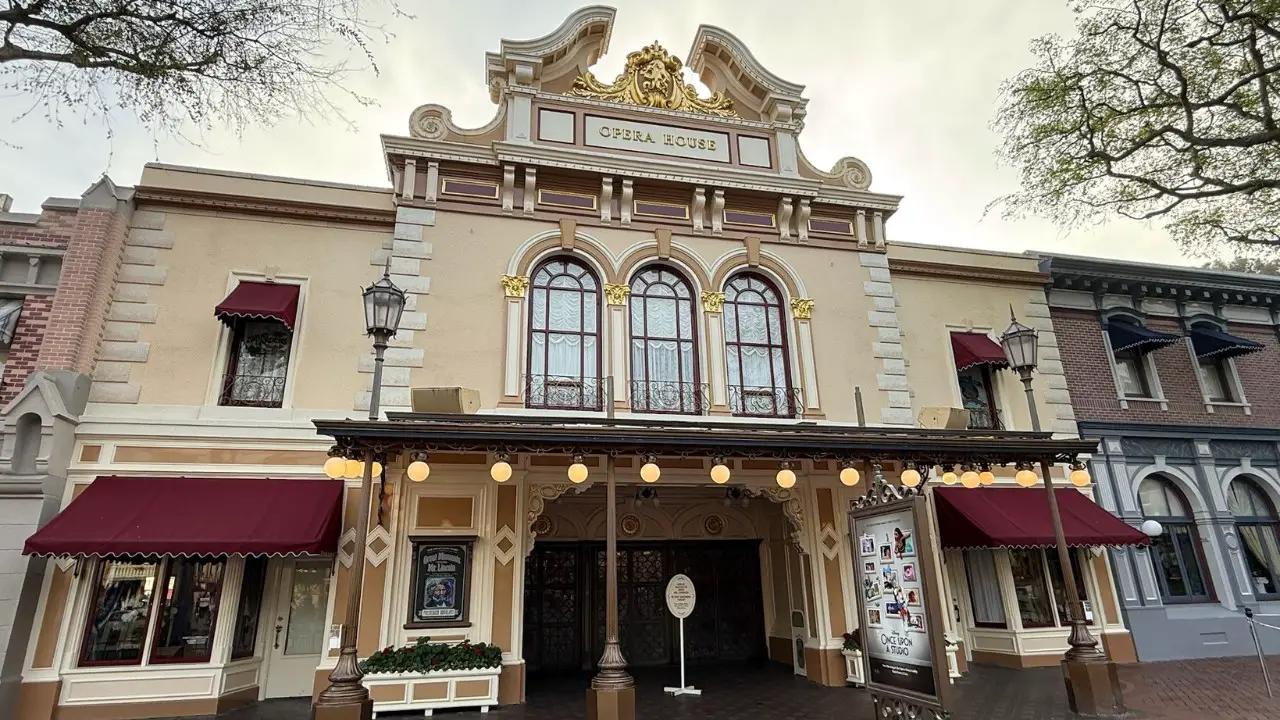 Main Street Opera House Sign Removed as Disneyland Prepares For Walt Disney’s Audio-Animatronic Arrival