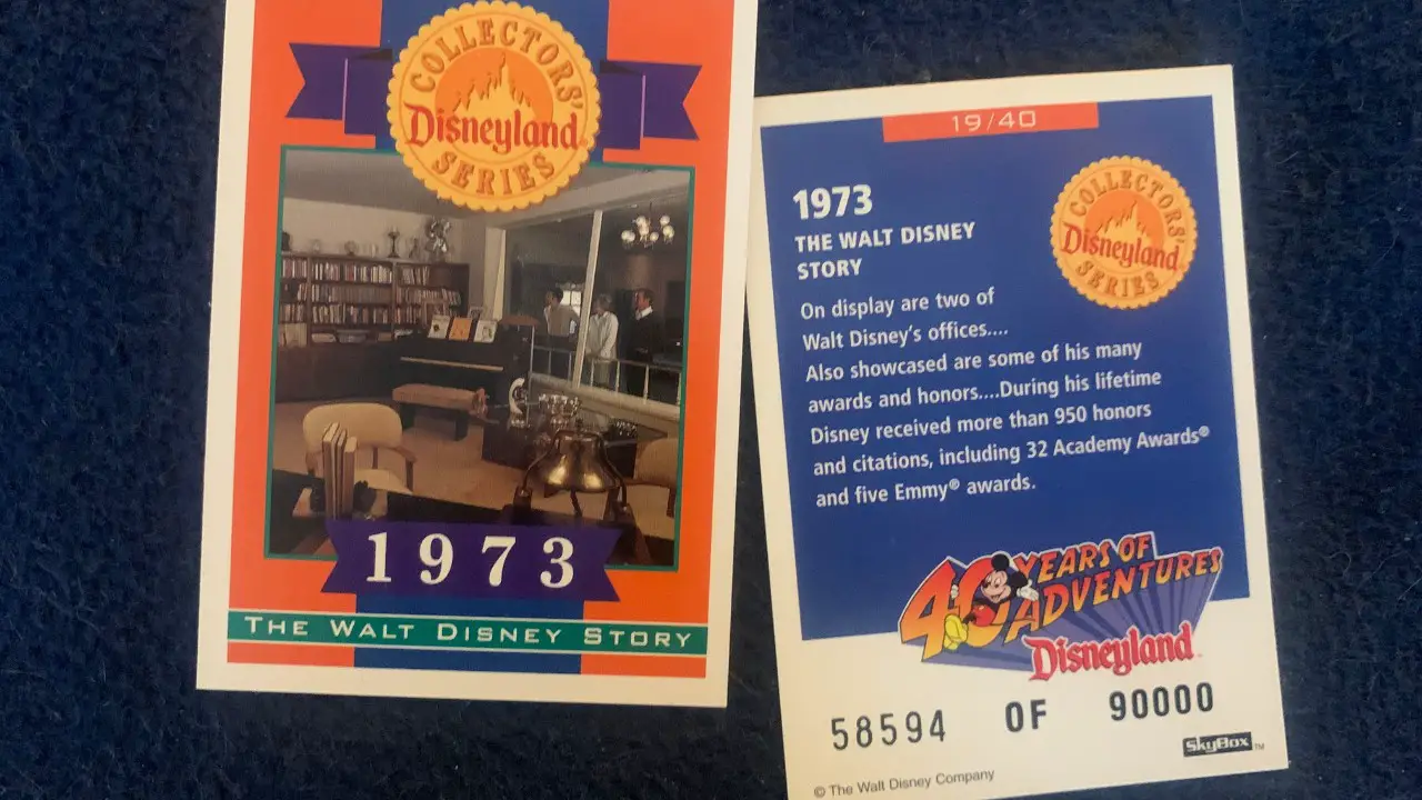 The Walt Disney Story Collectors Cards