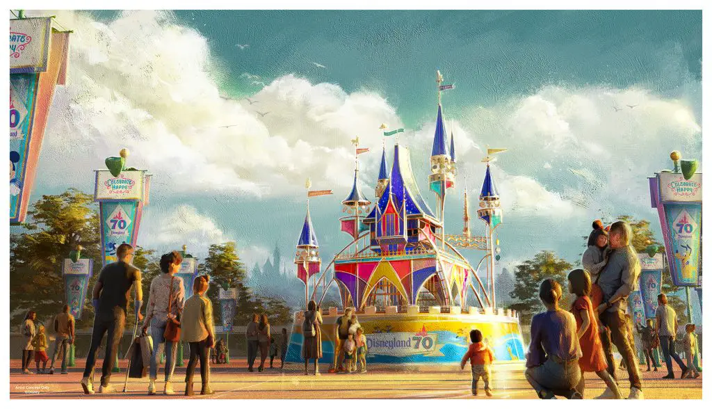 Esplanade Castle Concept Art for Disneyland Resort 70th Celebration 