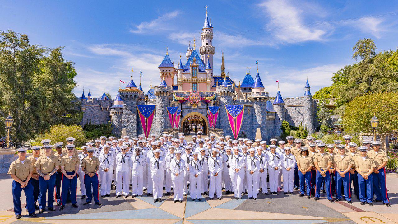 U.S. Navy Sailors and Marines at Disneyland Resort