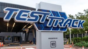 Walt Disney Imagineers Install Marquee for Test Track at EPCOT