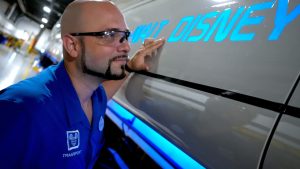 Monorails Being Updated With Glow in the Dark Logos at Walt Disney World Resort