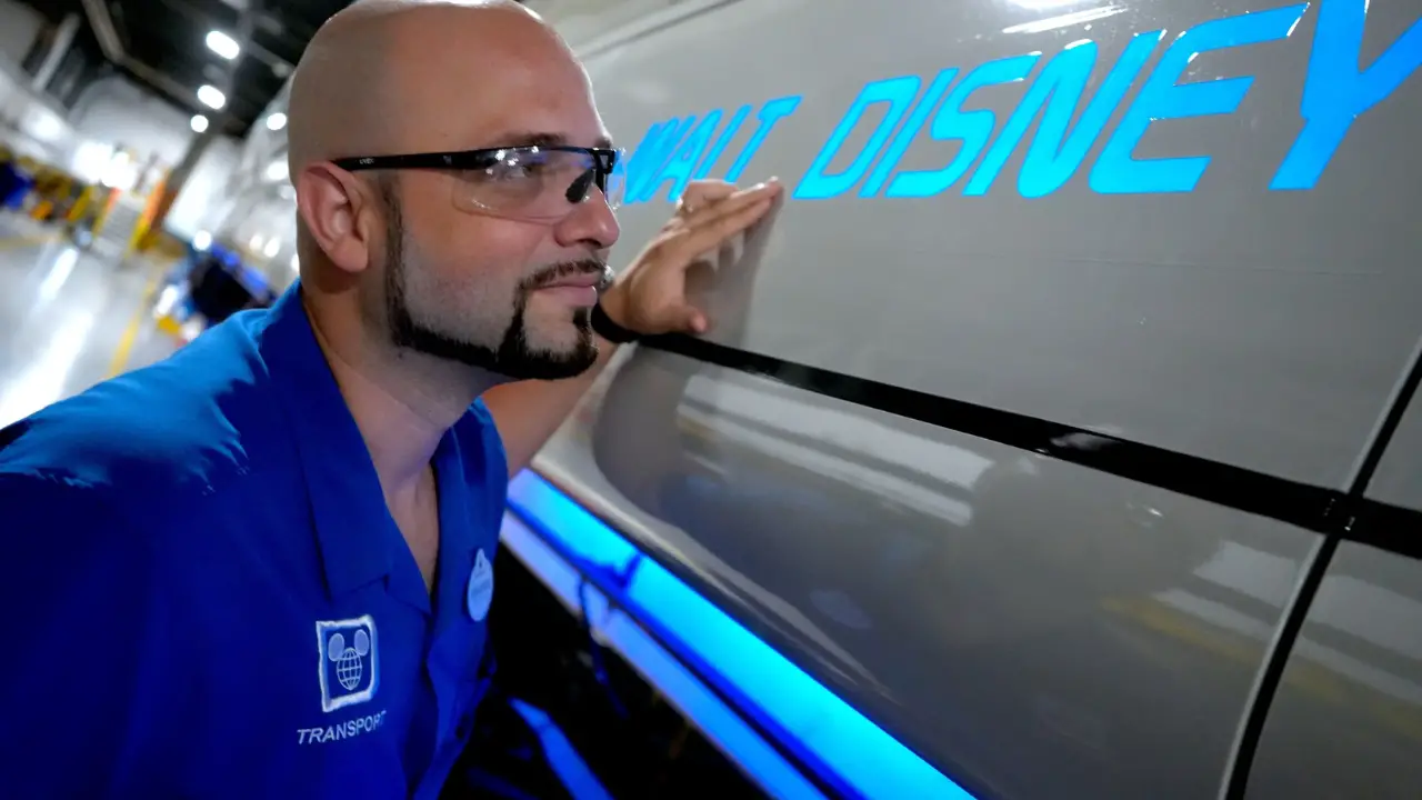 Monorails Being Updated With Glow in the Dark Logos at Walt Disney World Resort
