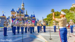 1st Marine Division Band Performs at Iconic Locations in Disney California Adventure and Disneyland for 4th of July