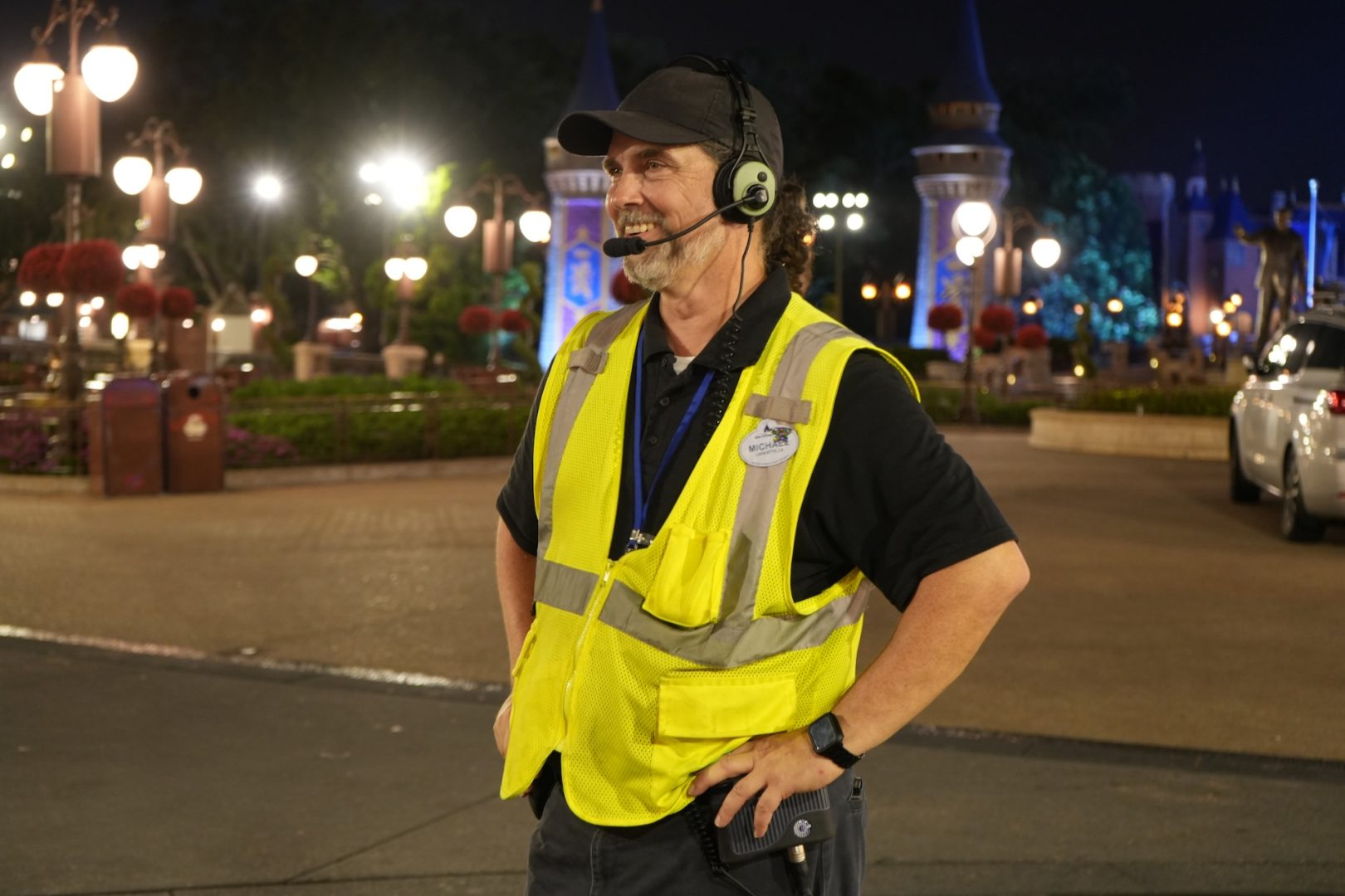 Michael, Parade Captain directing Disney Starlight performers 