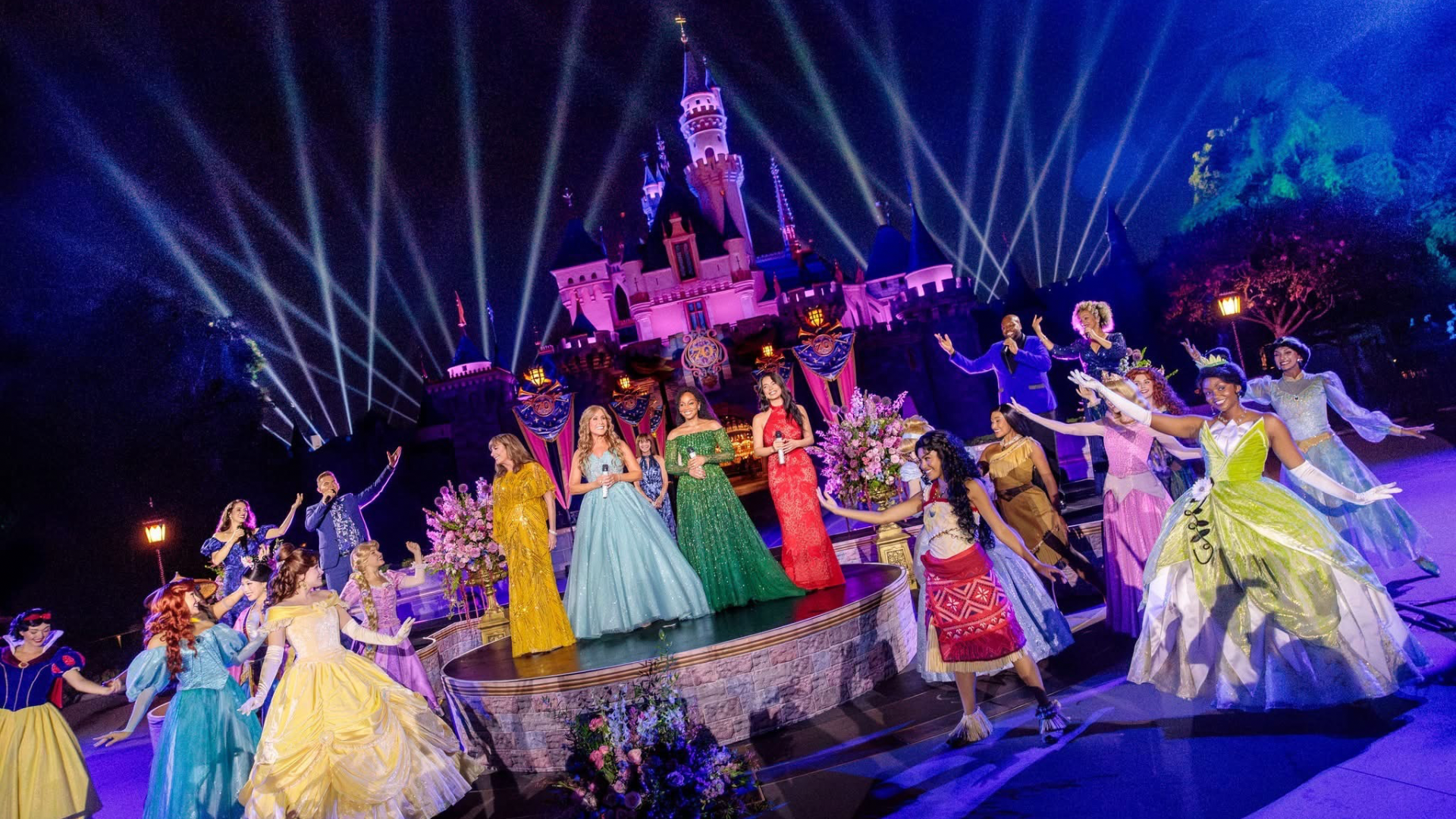VIDEO: Voices of Disney Princesses Take to Stage in Front of Sleeping Beauty Castle for World Princess Week