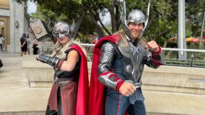 Thor and Lady Thor Avengers Campus