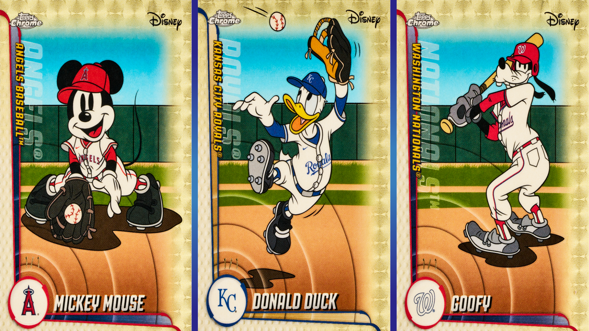 New Disney Topps Cards with Mickey and Friends in MLB Uniforms Announced