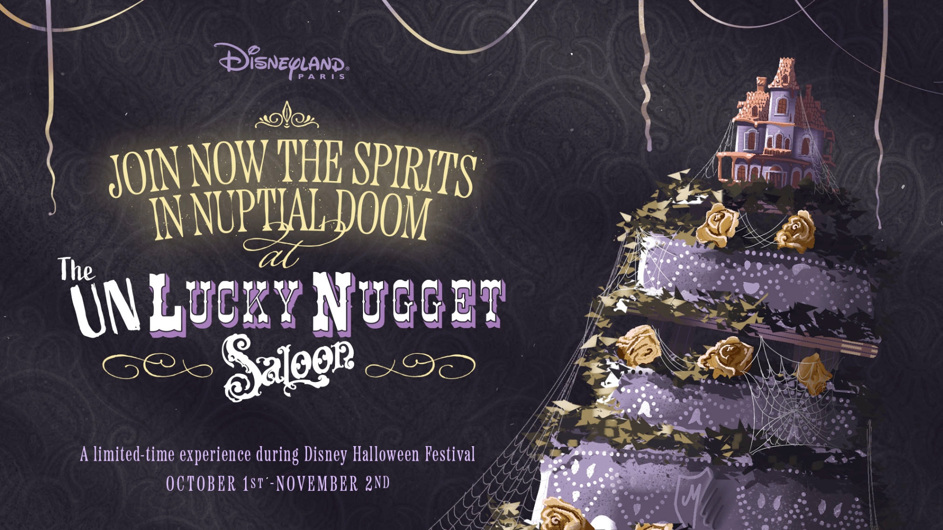 The Lucky Nugget Saloon Becomes The Unlucky Nugget Saloon at Disneyland Paris for Disney Halloween Festival