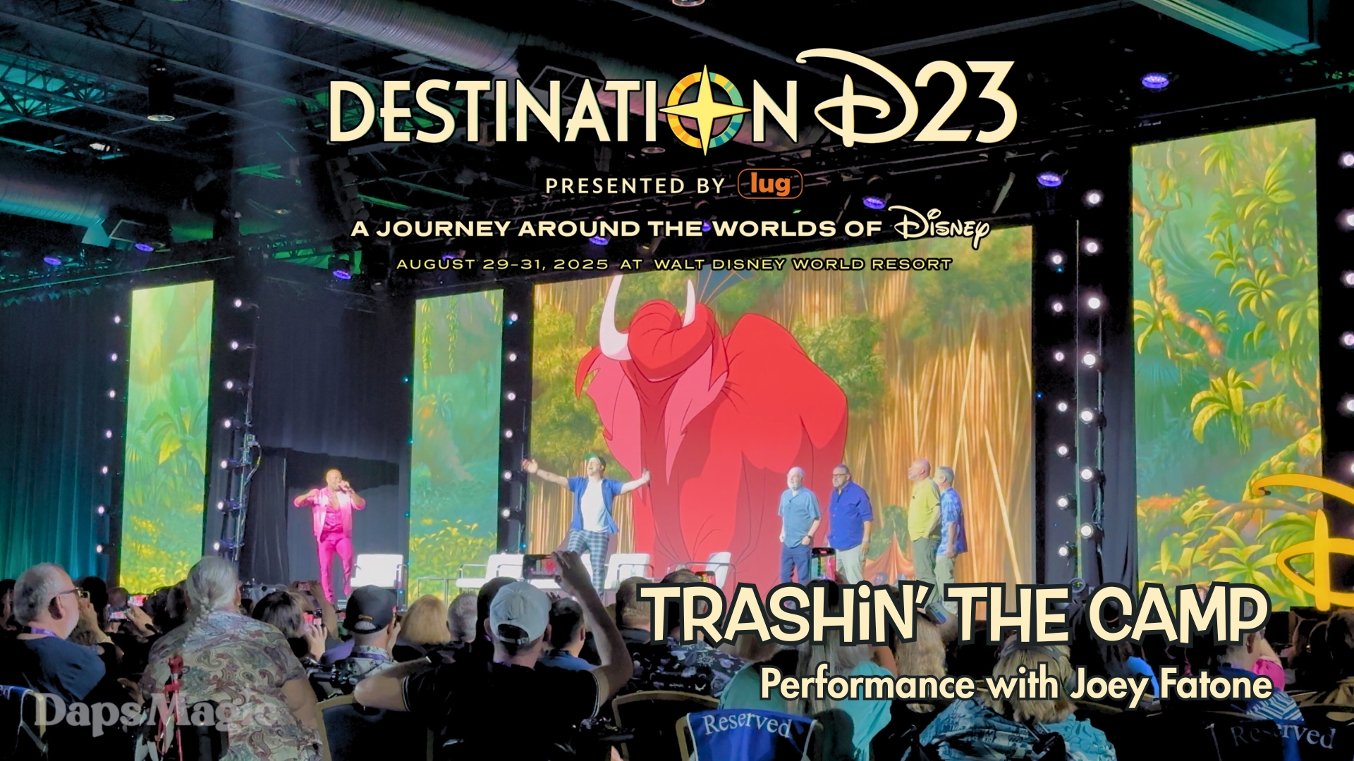 VIDEO: Joey Fatone Surprises with Performance of  ‘Trashin’ the Camp’ at Destination D23 – A Journey Around the Worlds of Disney