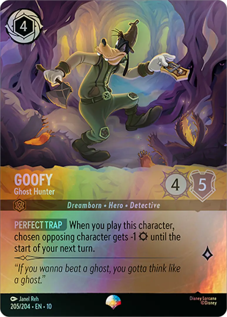 Lorcana Whispers in the Well Set Ghost Hunters Goofy