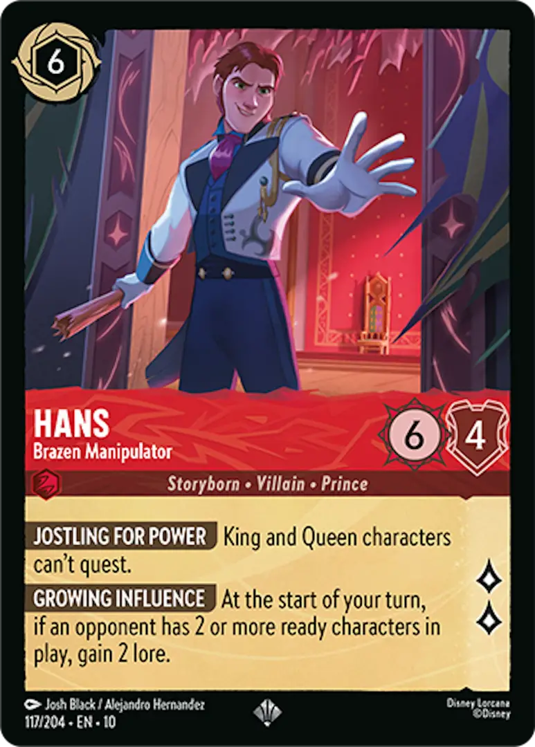 Lorcana Whispers in the Well Villains Cards Hans