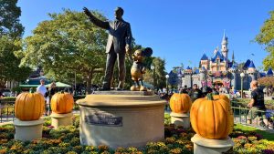 Disneyland Partners Statue During Halloween Time