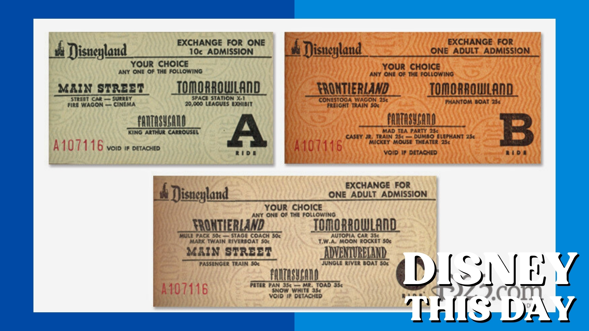 Disneyland Ticket Books | DISNEY THIS DAY | October 11, 1955