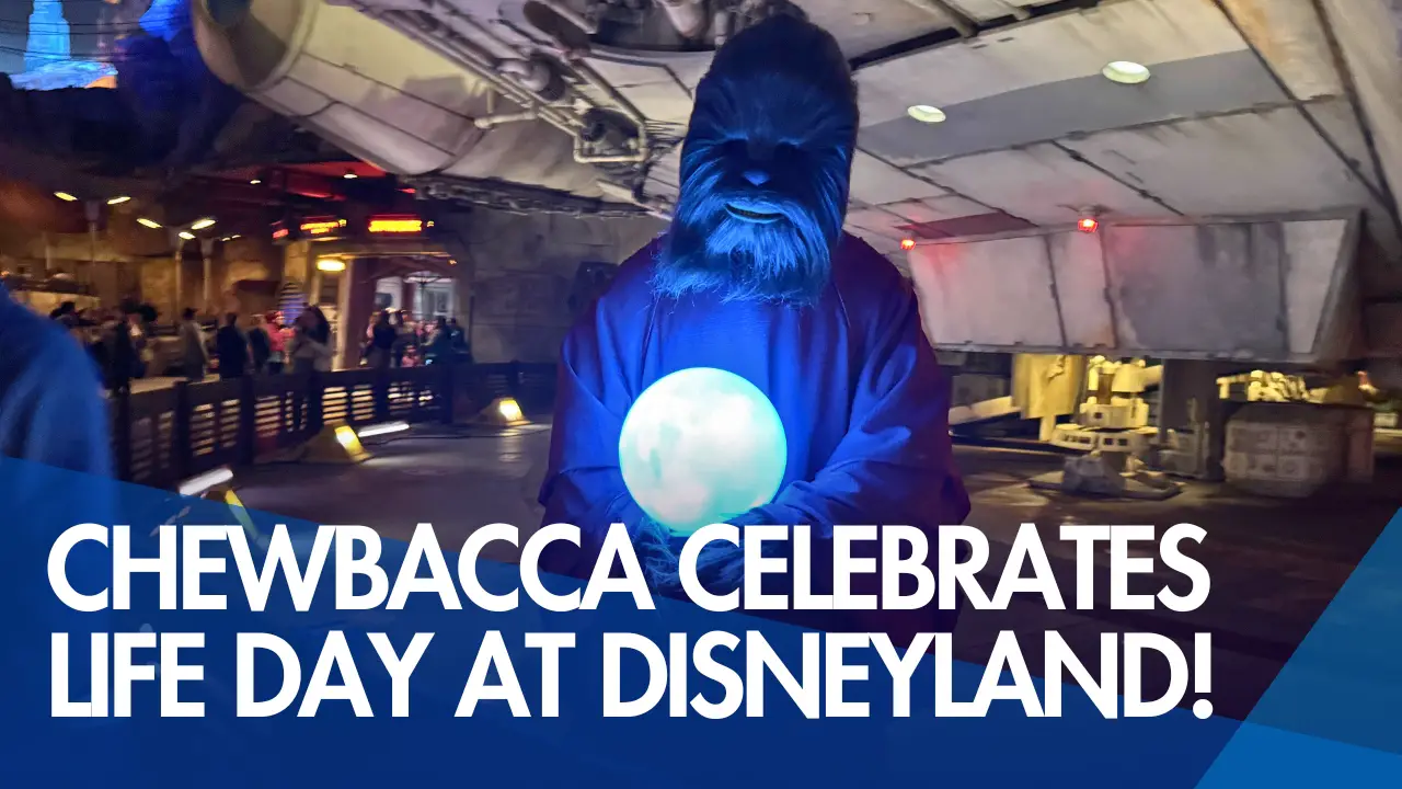 Chewbacca Celebrates Life Day at Disneyland