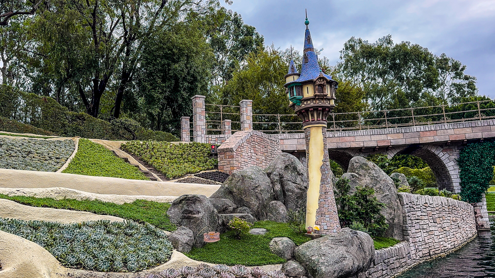 Rapunzel's Tower in Storybook Land Canal Boats at Disneyland