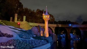 Rapunzel's Tower in Storybook Land Canal Boats at Disneyland