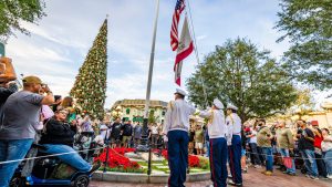 Veterans Day Patriotic Flag Retreat at Disneyland