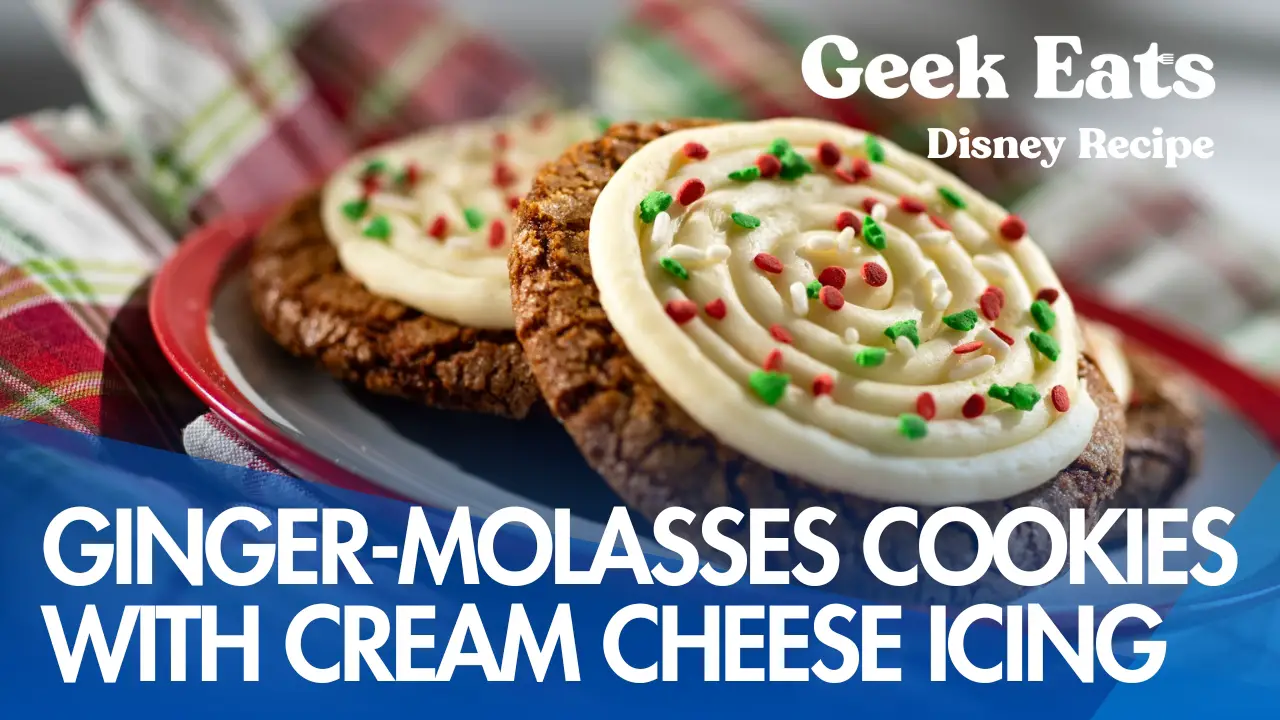 Ginger-Molasses Cookies with Cream Cheese Icing