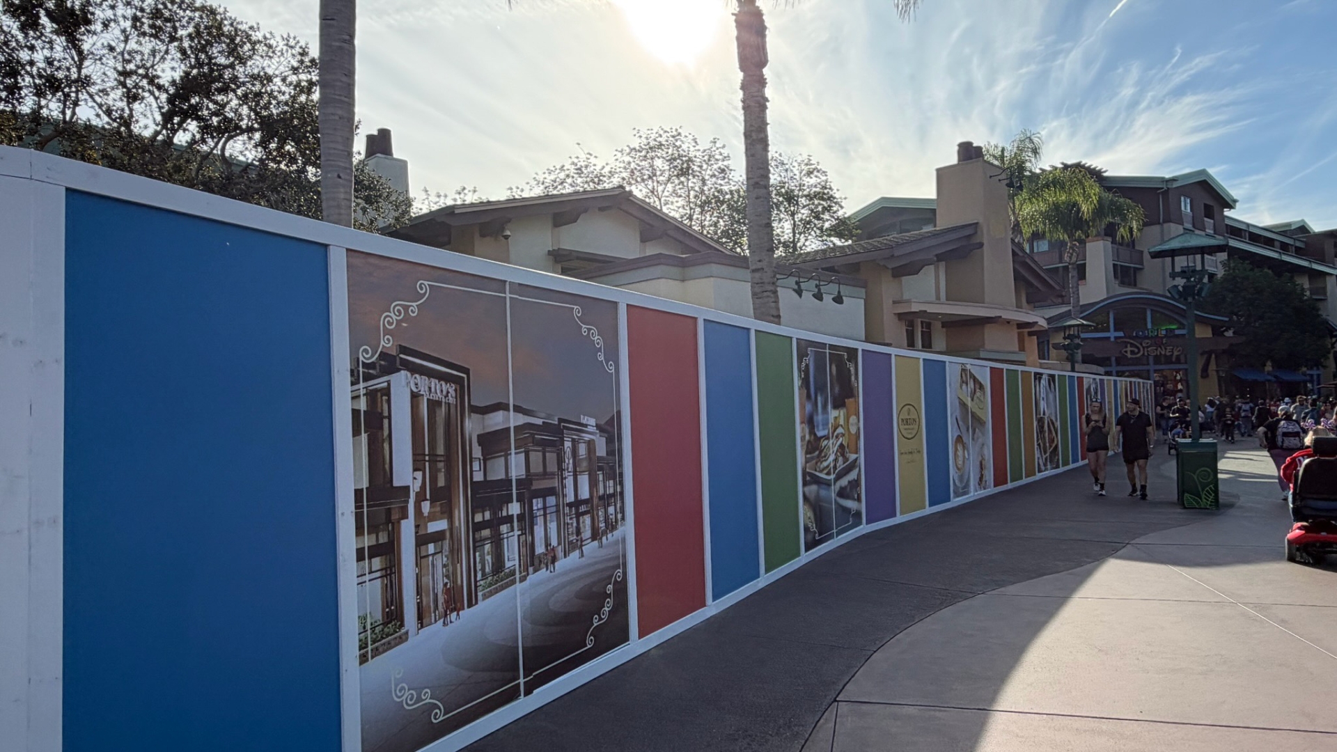 Porto's Construction Walls in Downtown Disney District