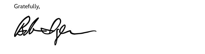 Gratefully,  -Bob iger