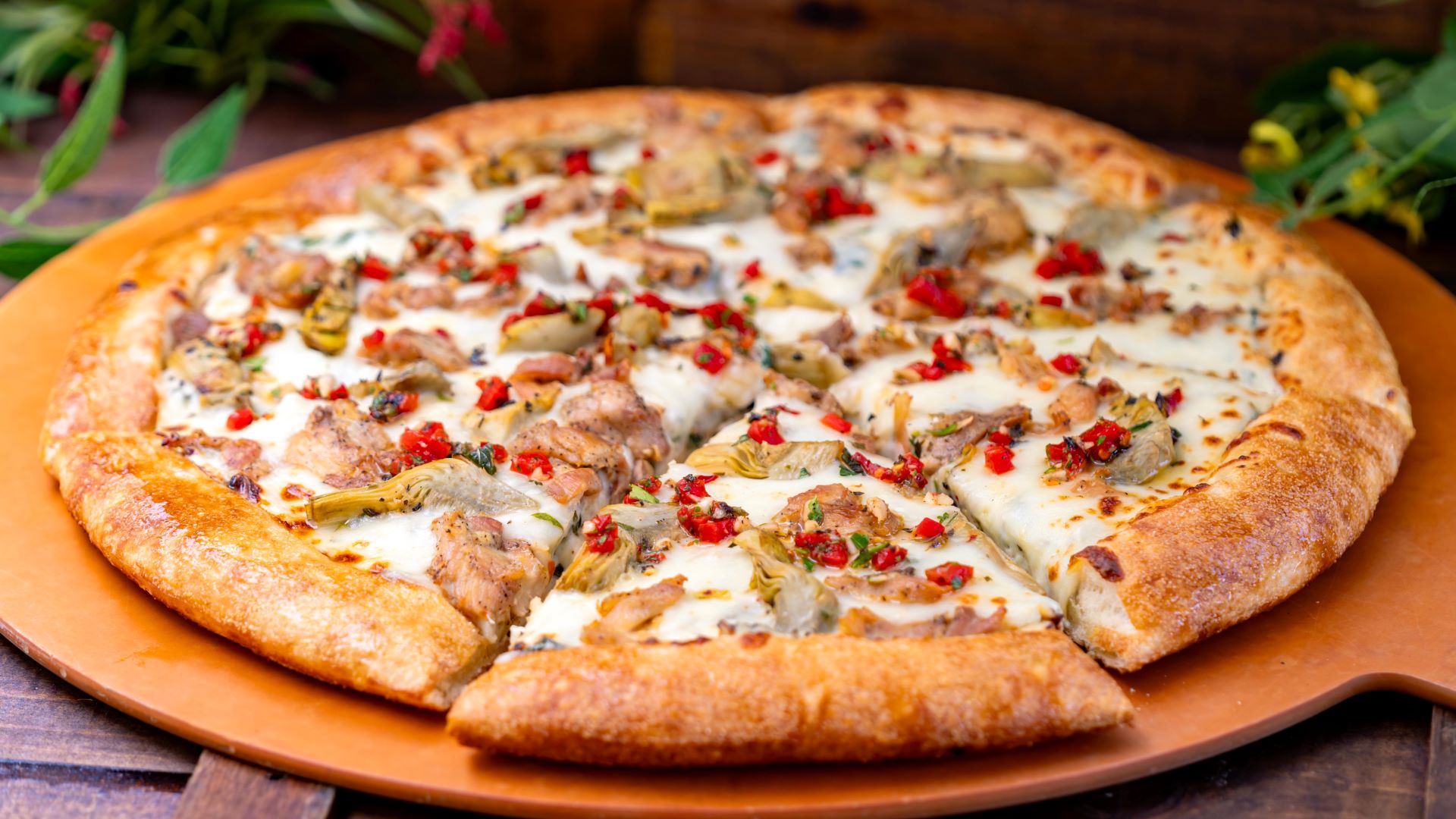 Chicken Spinach Artichoke Dip Pizza