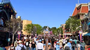 Scrims Go Up Around Block of Main Street, U.S.A. at Disneyland