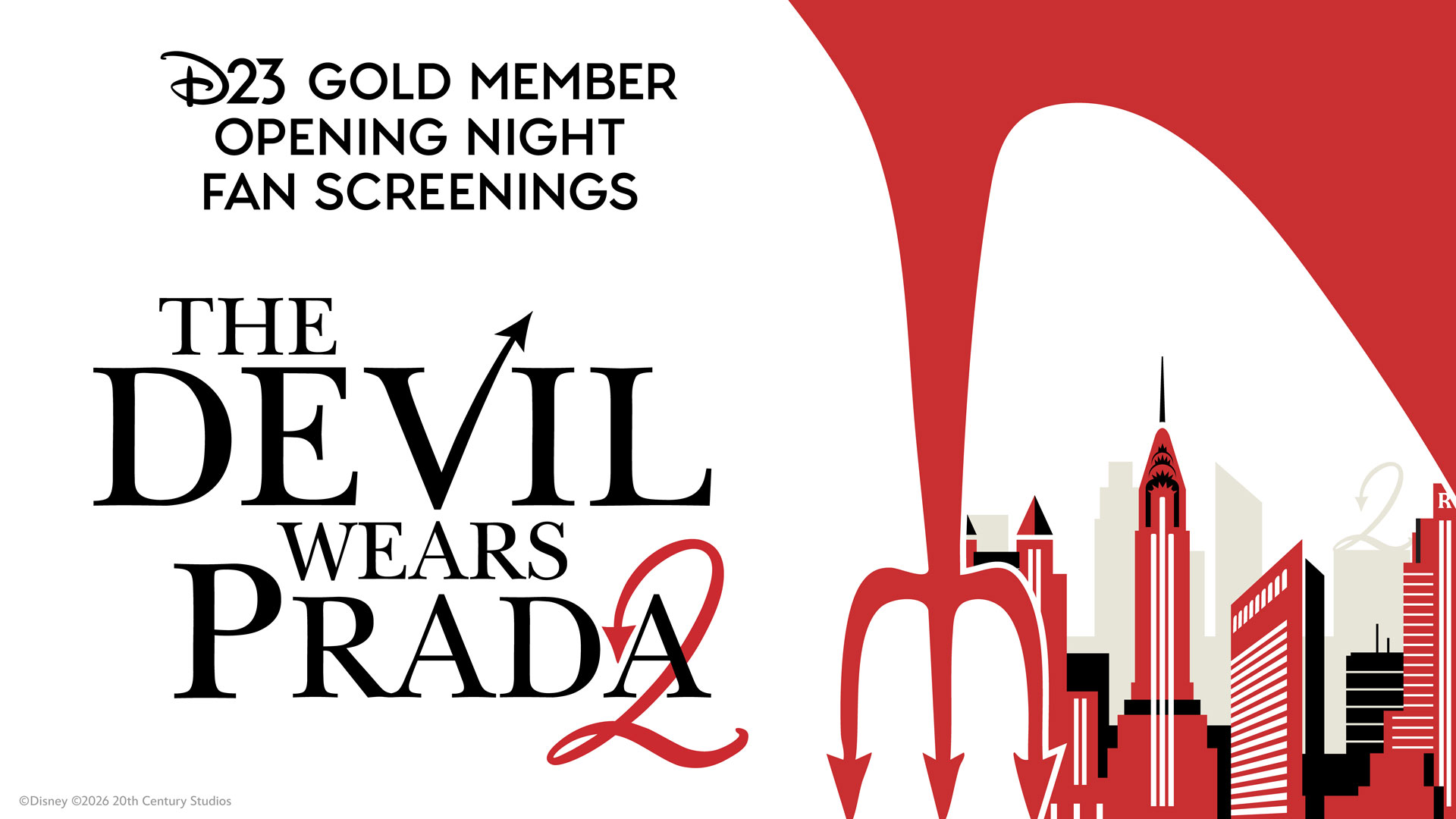 D23 Hosting Gold Member Opening Night Fan Screenings of 'The Devil Wears Prada 2'