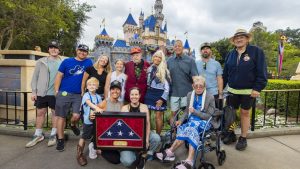 Disneyland Honors 100-Year-Old Veteran During Patriotic Flag Retreat Ceremony