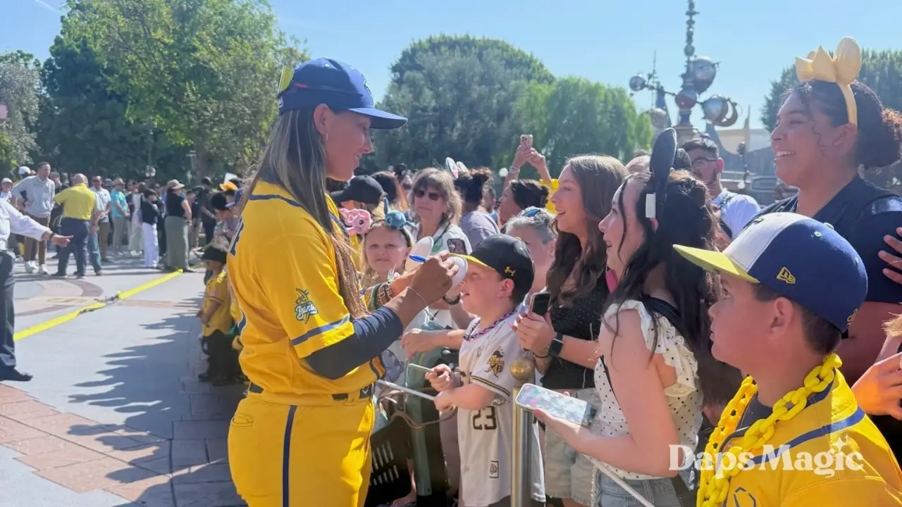 Kelsie Whitmore on Savannah Bananas Day at Disneyland