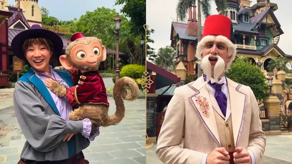 Lord Mystic Manor, Albert, and Charlotte at Hong Kong Disneyland