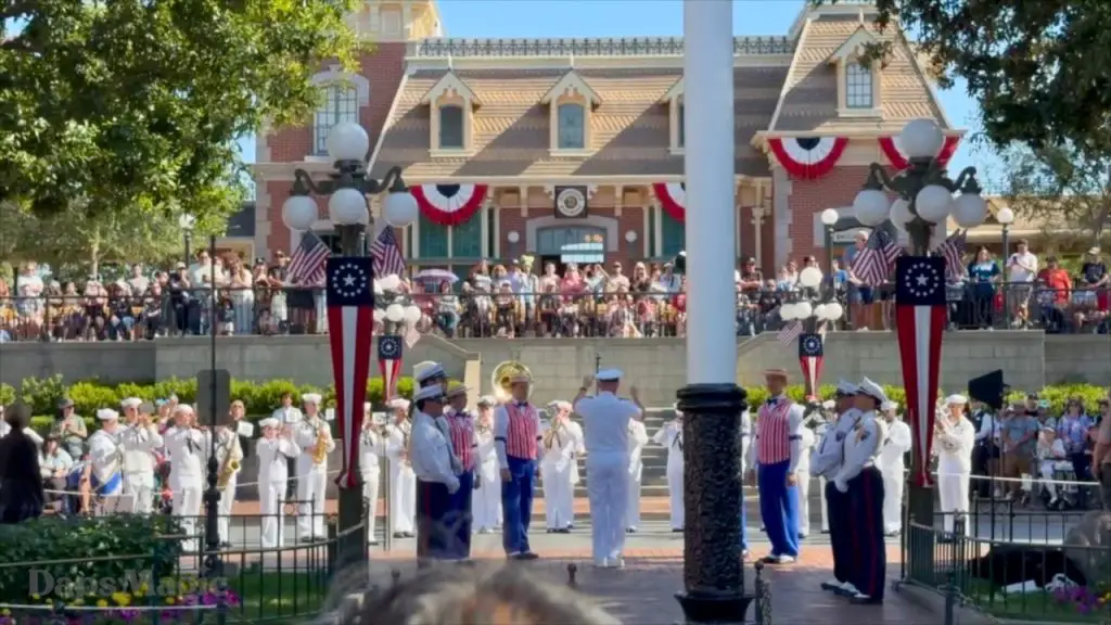 Memorial Day Flag Retreat with Navy Band Southwest at Disneyland