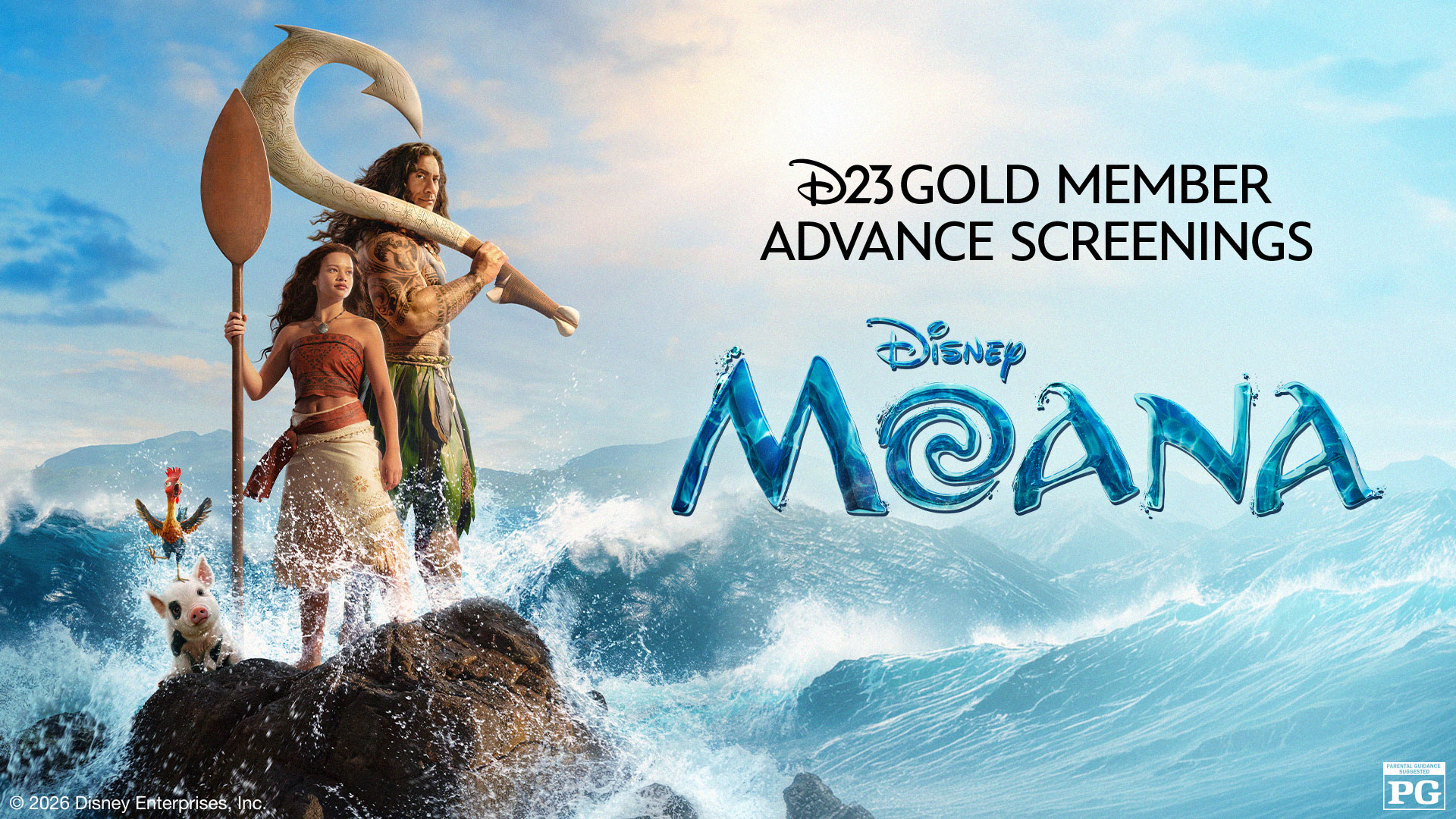 D23 Gold Member Advance Screenings of Disney’s Moana (2026) Announced