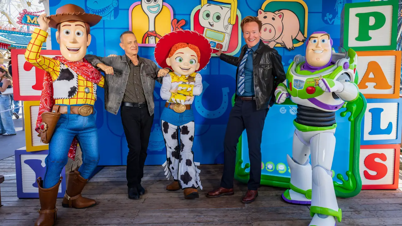 ‘Toy Story 5’ Stars Tom Hanks and Conan O’Brien Visit Disneyland Resort