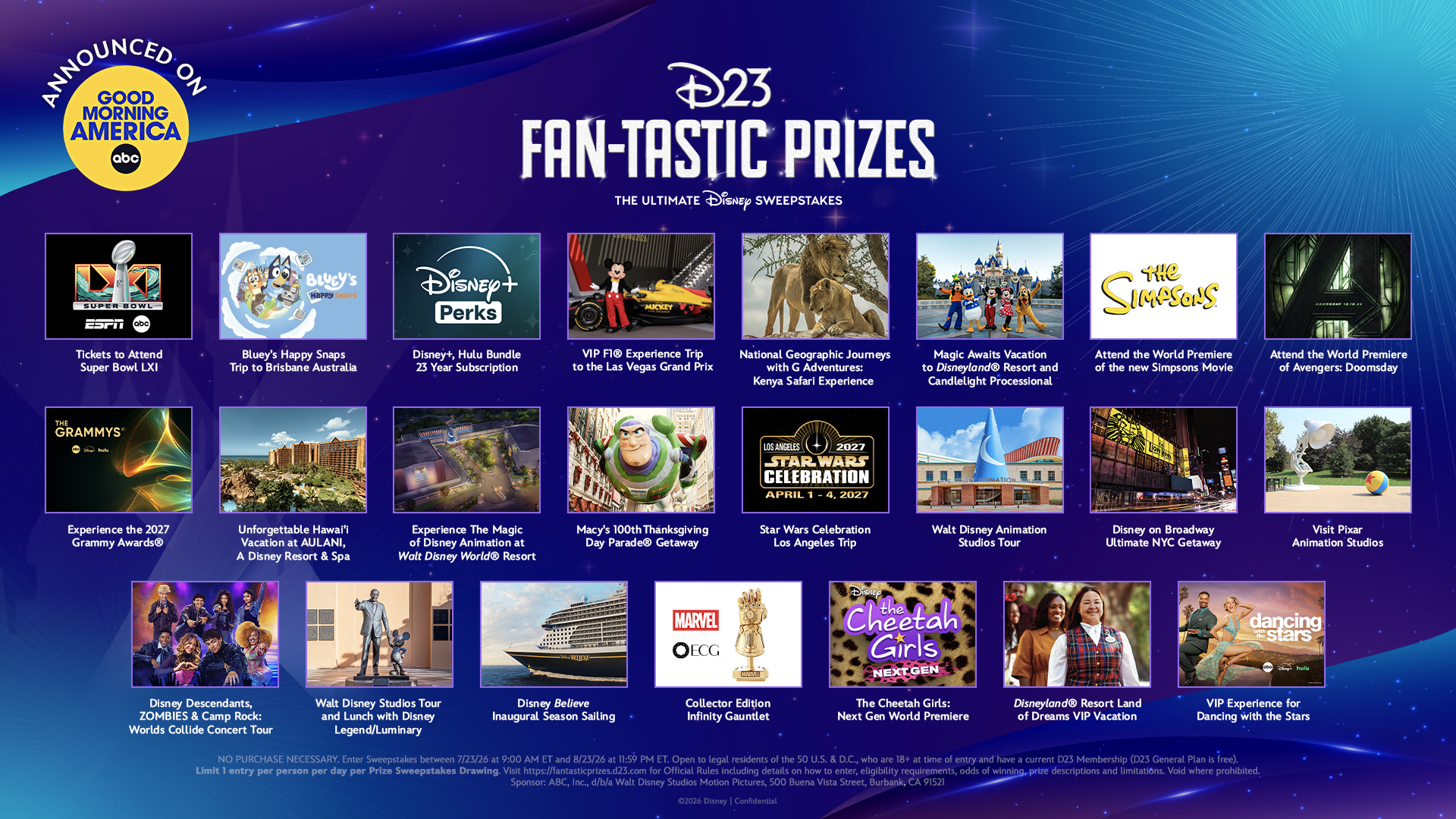 D23 FANtastic Prizes: The Ultimate Disney Sweepstakes Returns to D23: The Ultimate Disney Fan Event
