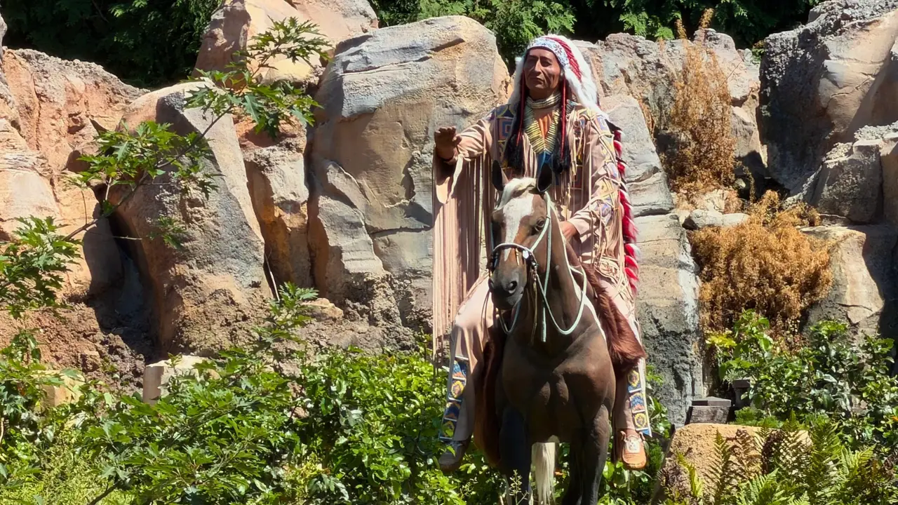 Native American Chief on Rivers of America at Disneyland