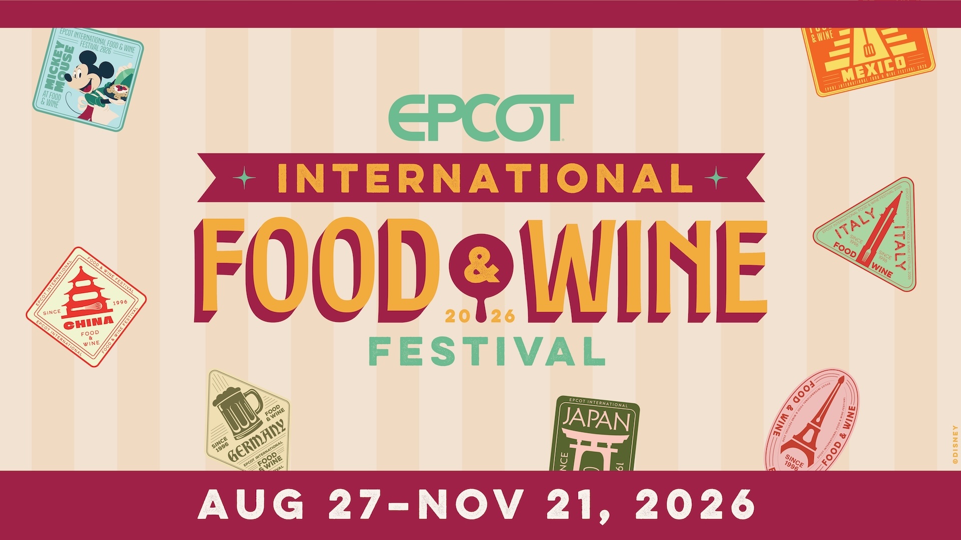 Dates and Details Revealed for 2026 EPCOT Food & Wine Festival