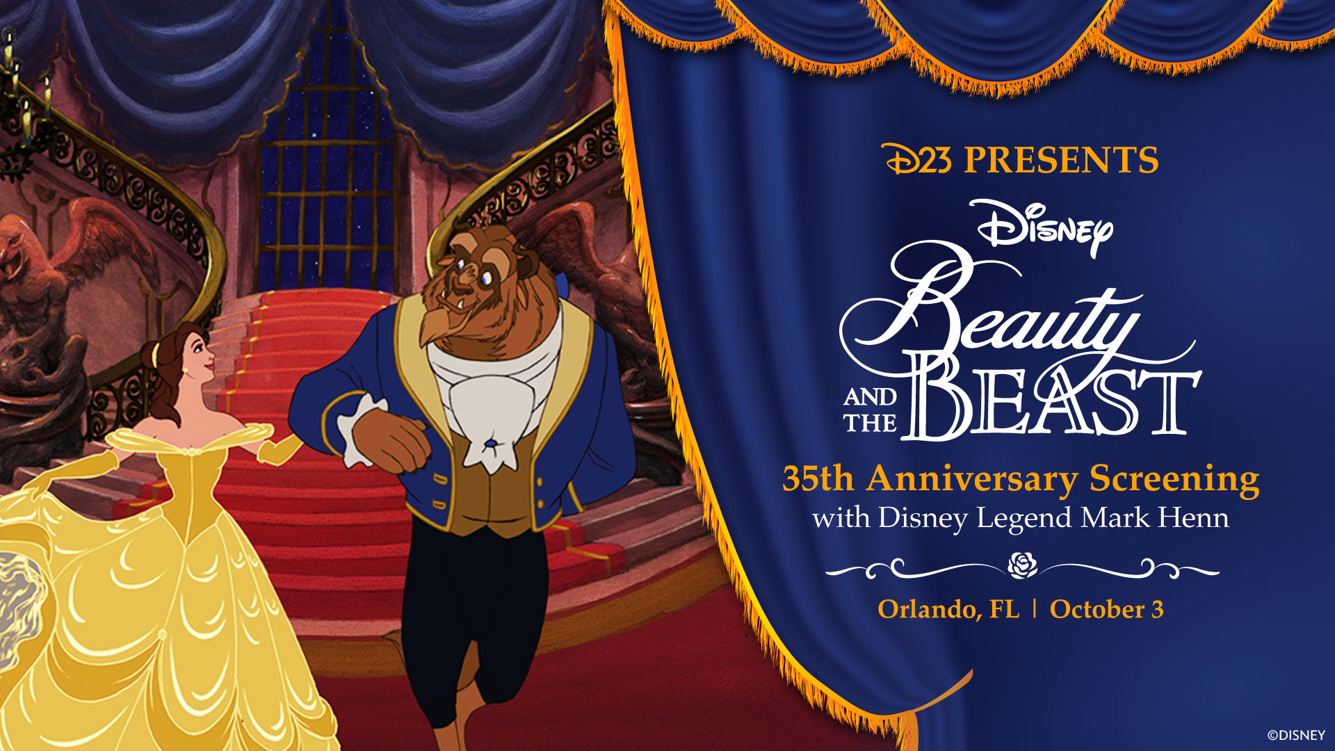 D23 to Host “Beauty and the Beast” 35th Anniversary Screening with Disney Legend Mark Henn in Orlando