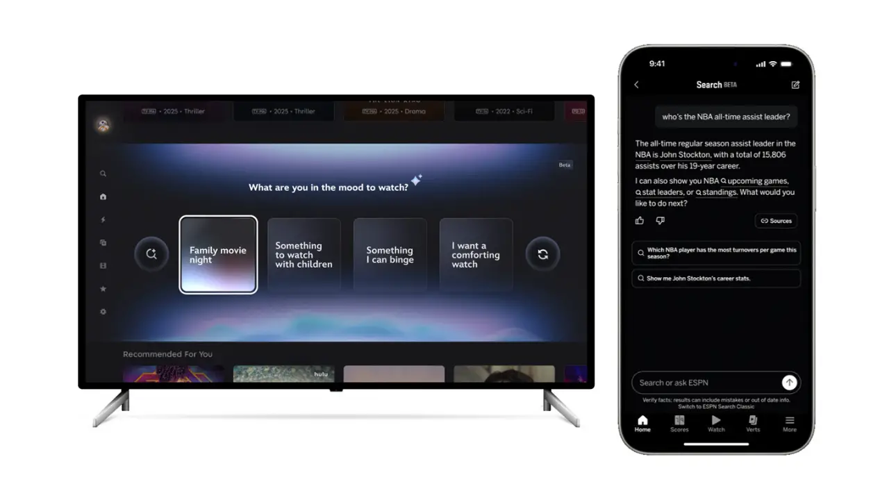 ESPN and Disney+ Beta Testing AI-Powered Search and Discovery