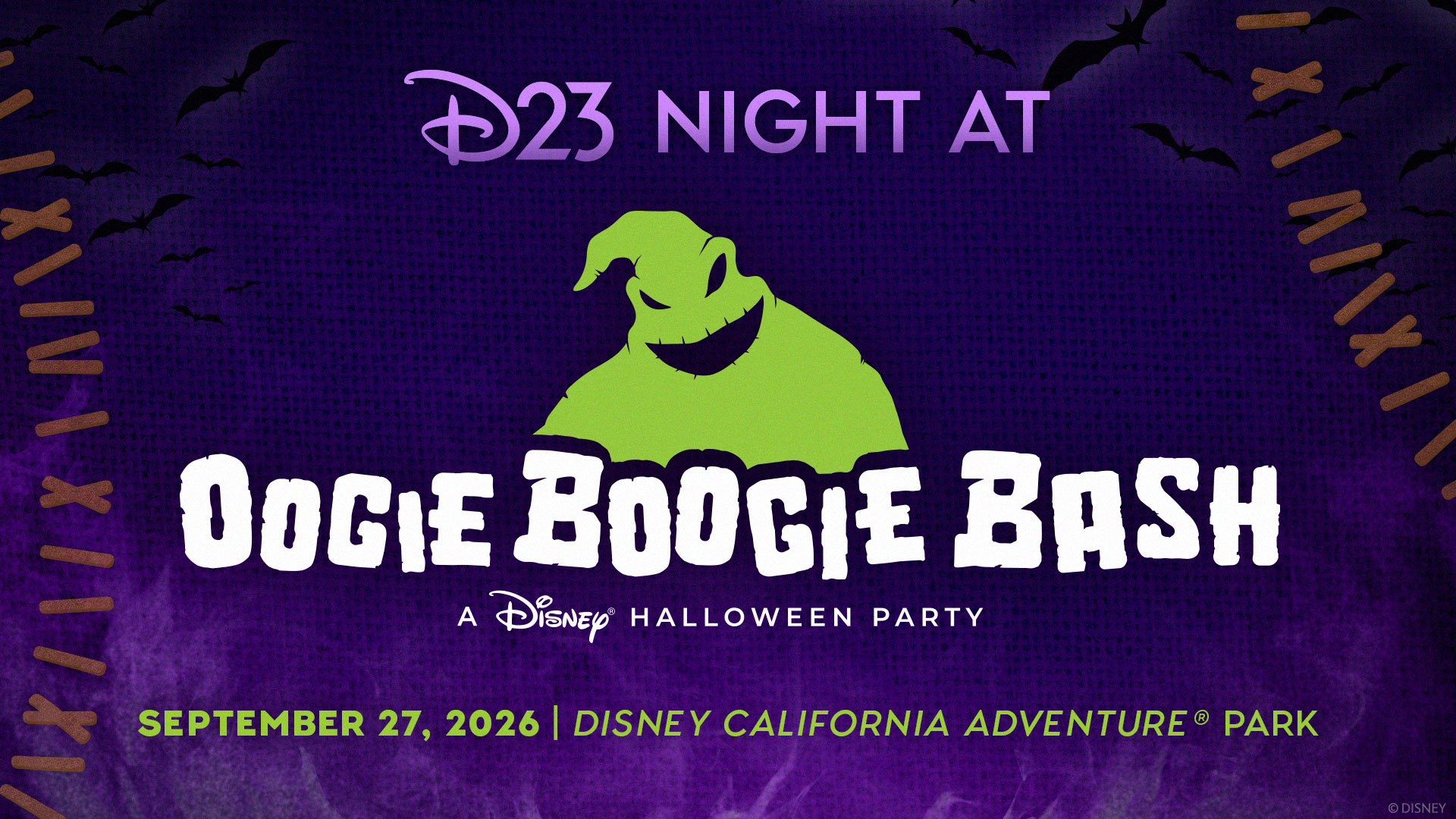 Tickets Still on Sale for D23 Night at Oogie Boogie Bash – A Disney Halloween Party