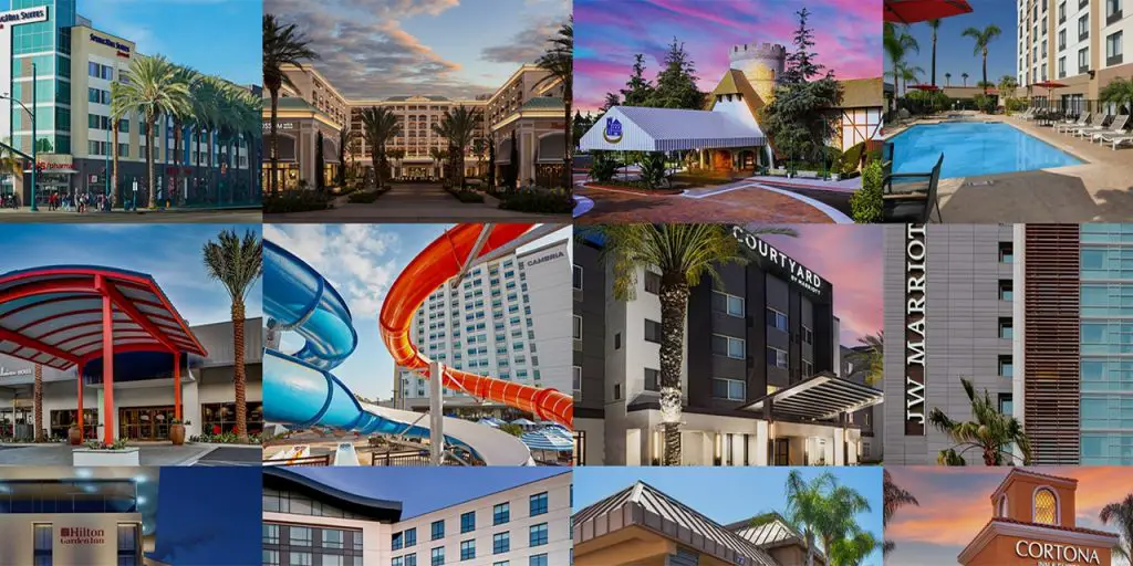 Harbor Boulevard offers dozens of walkable Good Neighbor Hotels directly across from the esplanade.