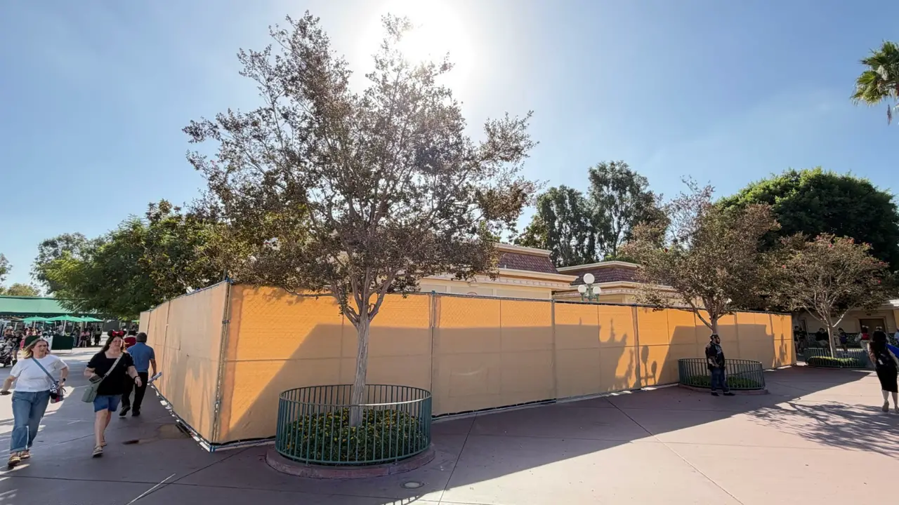 Walls Go Up Around Two More Ticket Booths at Disneyland Resort