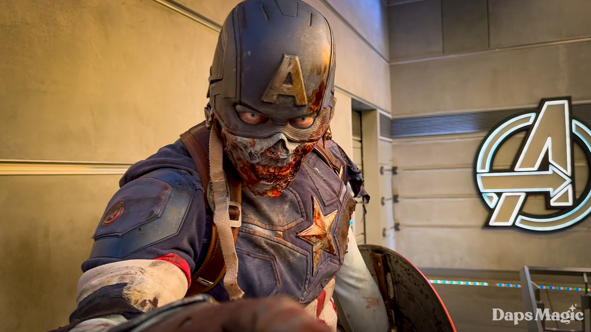 Zombie Captain America Headlines D23 Night at Oogie Boogie Bash