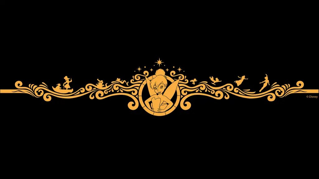 Tinker Bell is front and center on the Disney Believe filigree on the bow of the ship.