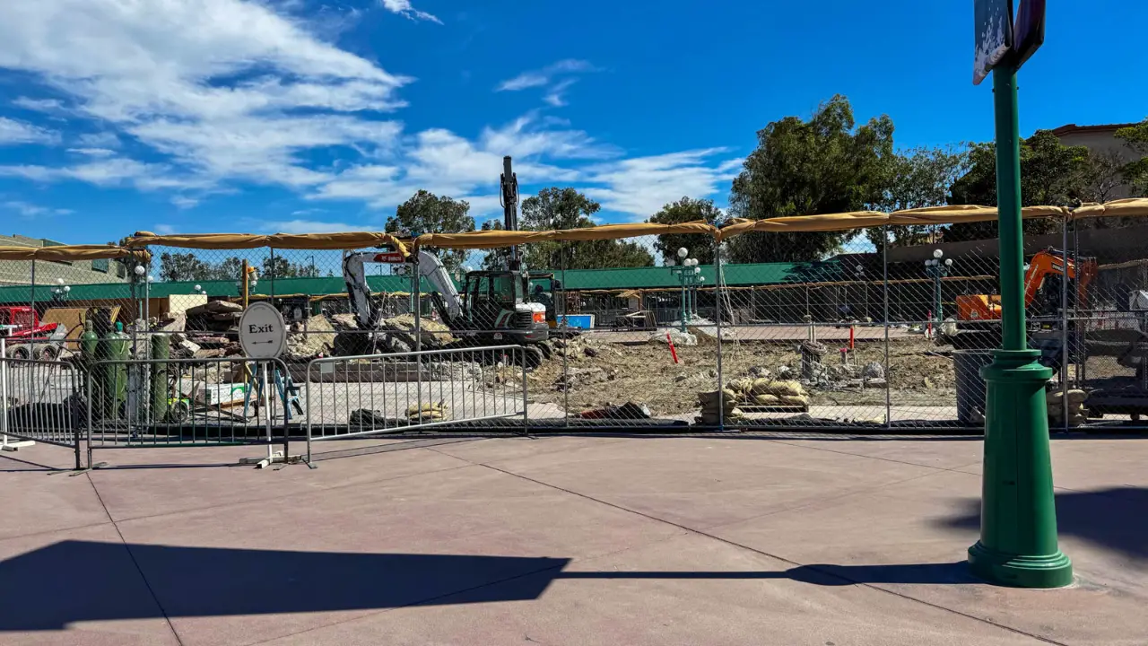 Windy Days Reveal Esplanade Progress at Disneyland Resort